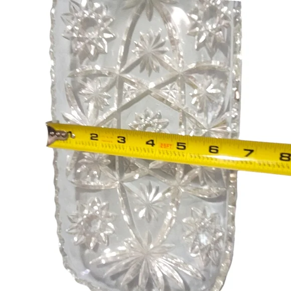 ⏳️Vintage⏳️ ANCHOR HOCKING Early Amercan Prescut Glass Serving Dish - Picture 6 of 6